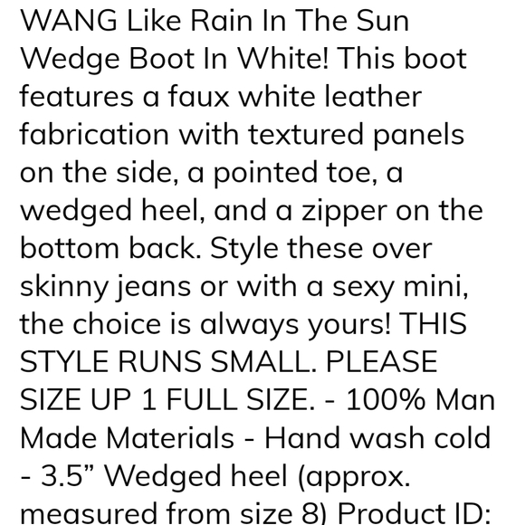 Azela Wang White Boots New 🆕 - Picture 8 of 8